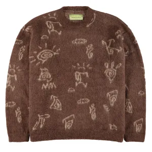 Hikerdelic Petroglyph Knitted Jumper Washed Bark