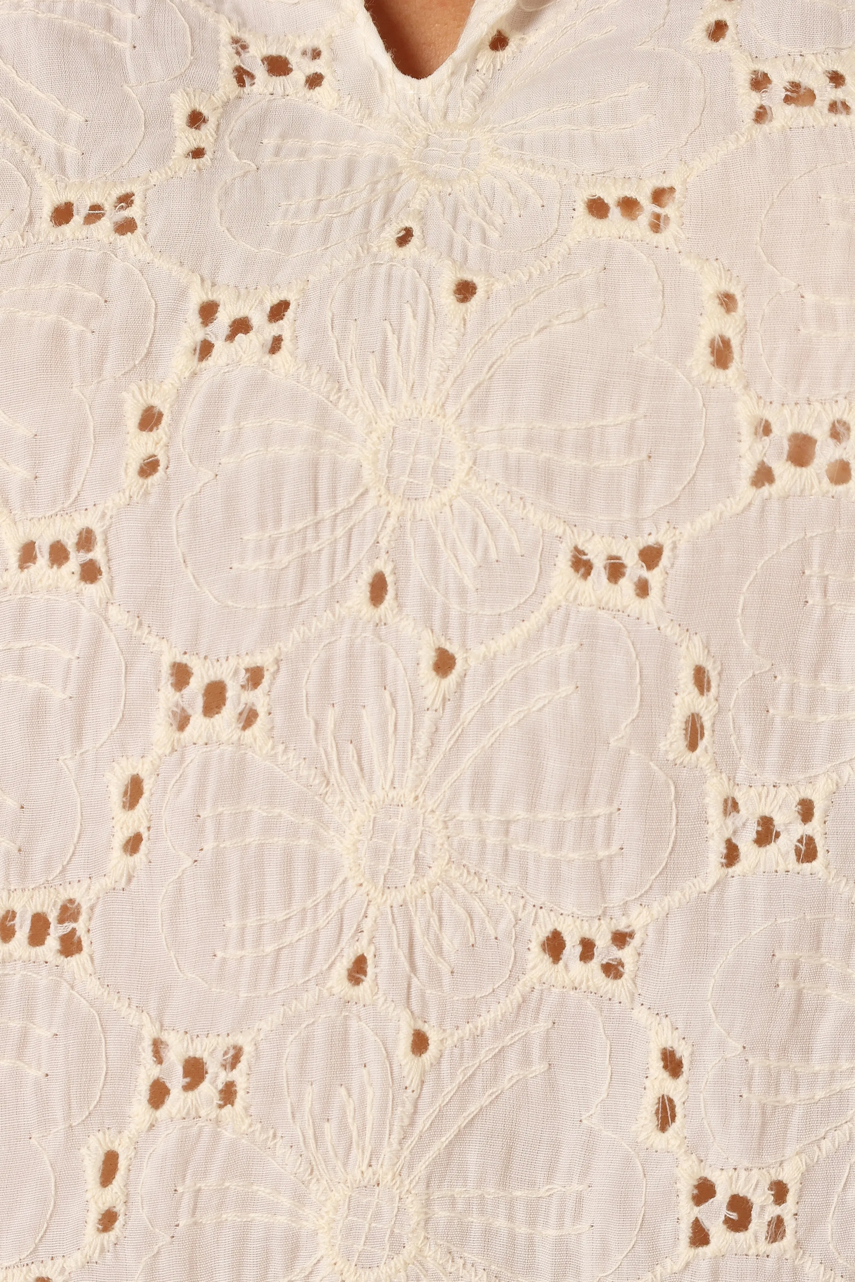 Iris Ruffled Top - Cream