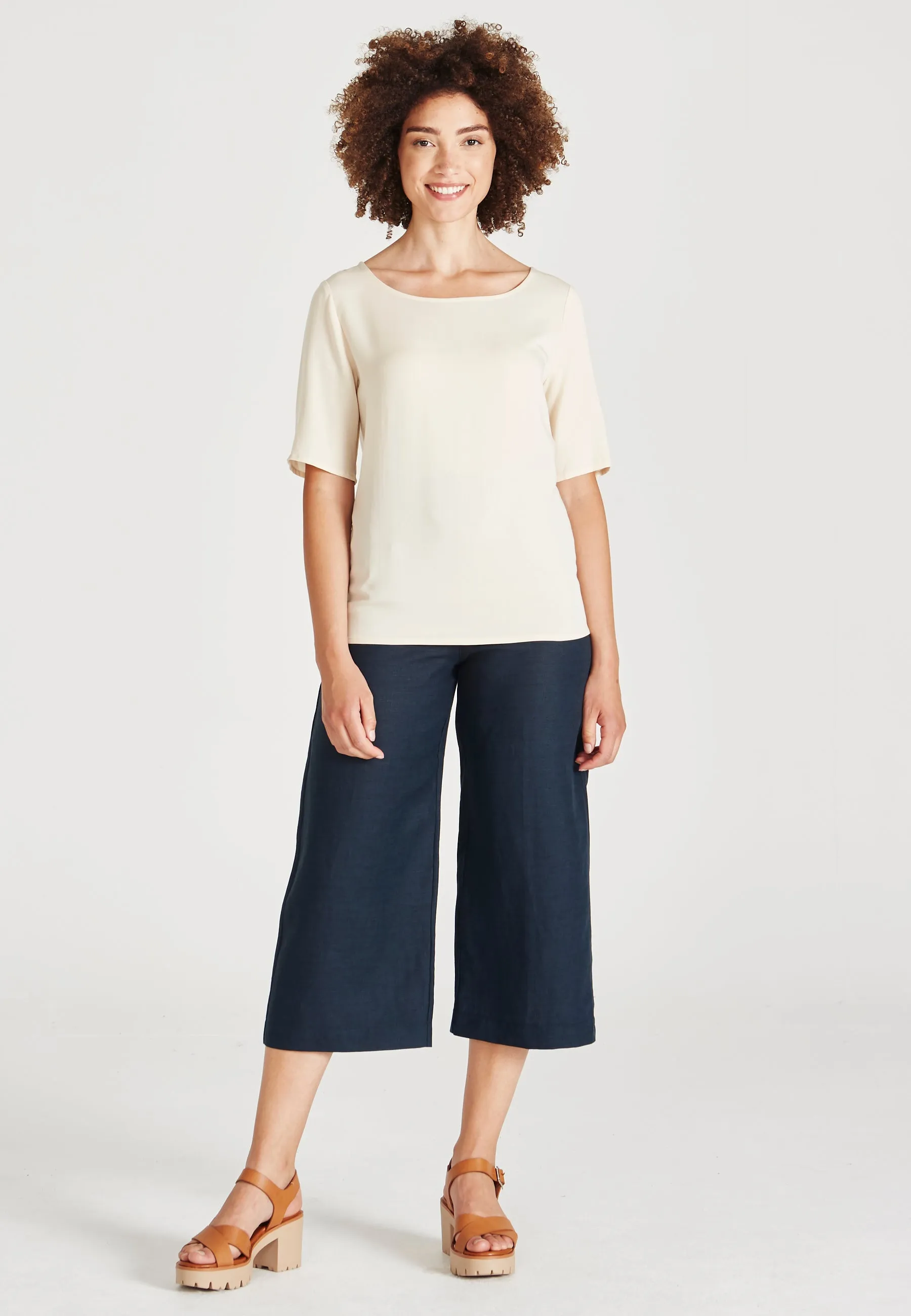 ISLA Blouse Shirt Made From TENCEL™ Lyocell - Off White (Tencel) Givn Berlin
