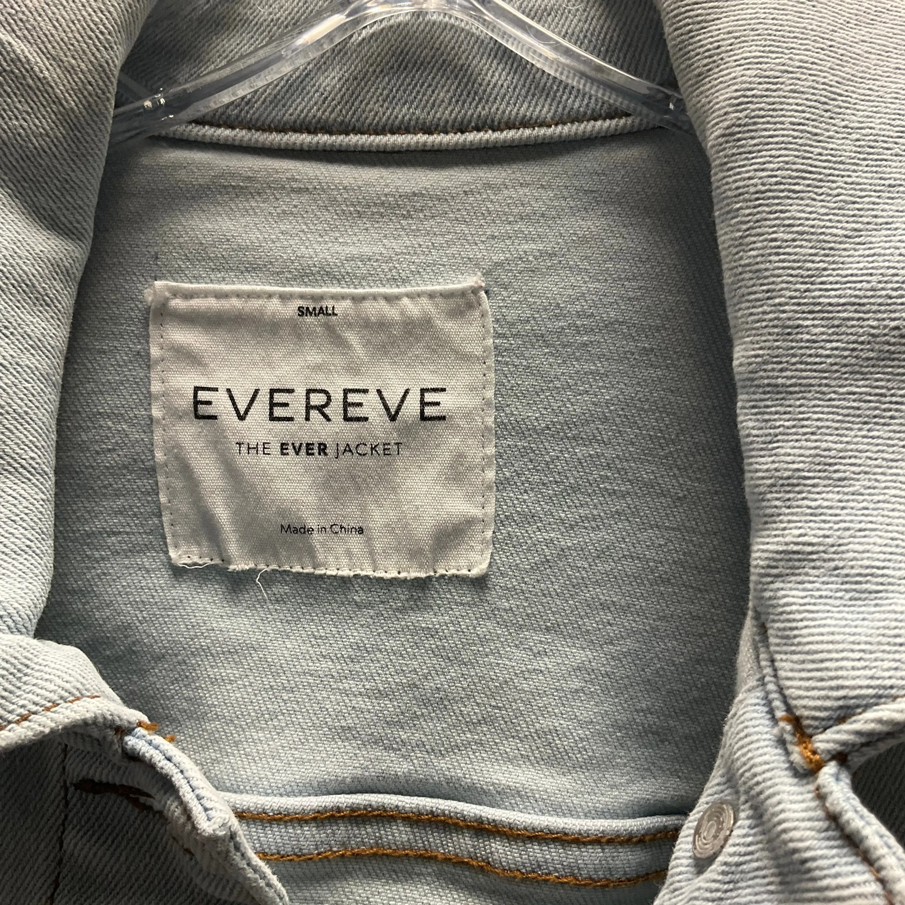 Jacket Denim By Evereve In Blue Denim, Size: S