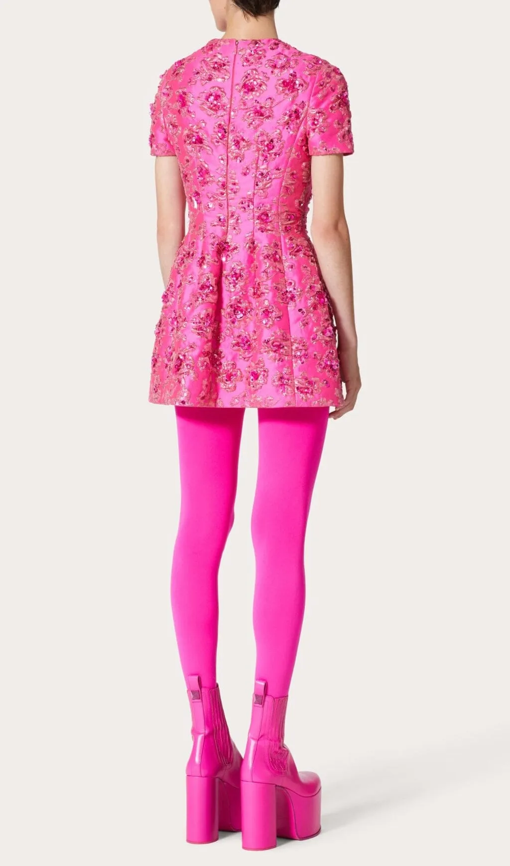 JACQUARD FLORAL MINI DRESS Gloria Lanvin