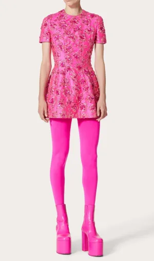 JACQUARD FLORAL MINI DRESS Gloria Lanvin