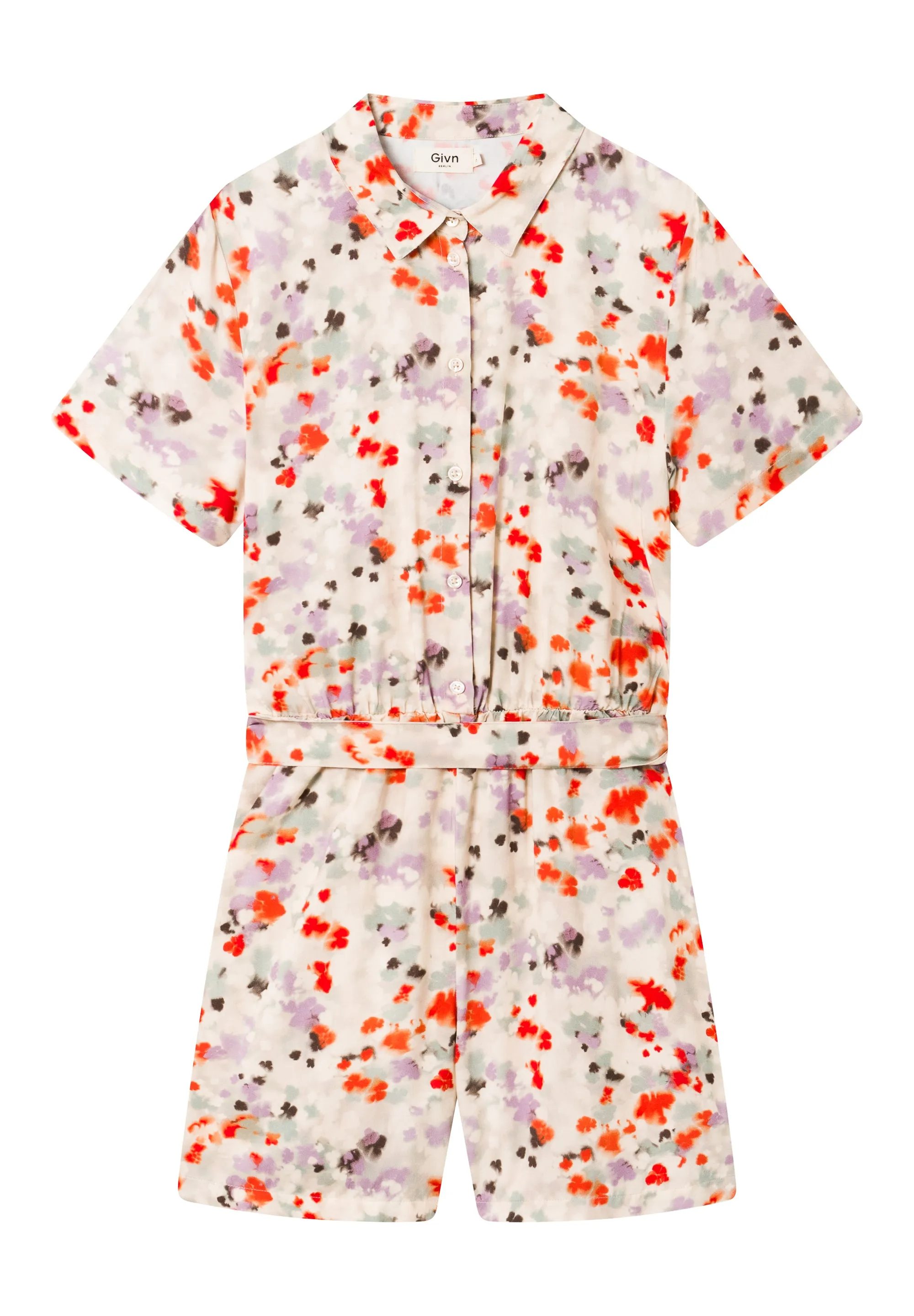 Jumpsuit CASSIE from LENZING™ ECOVERO™ - Lavender / Sage (Flowers) Givn Berlin
