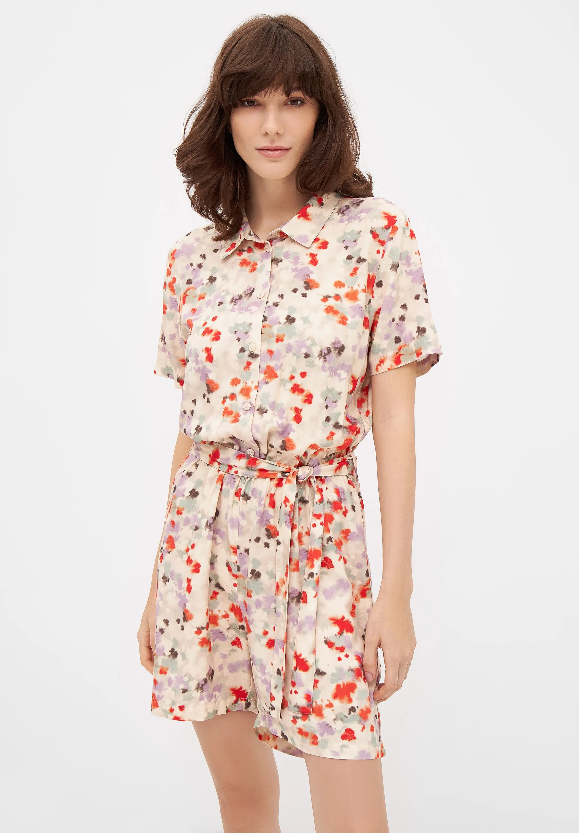 Jumpsuit CASSIE from LENZING™ ECOVERO™ - Lavender / Sage (Flowers) Givn Berlin