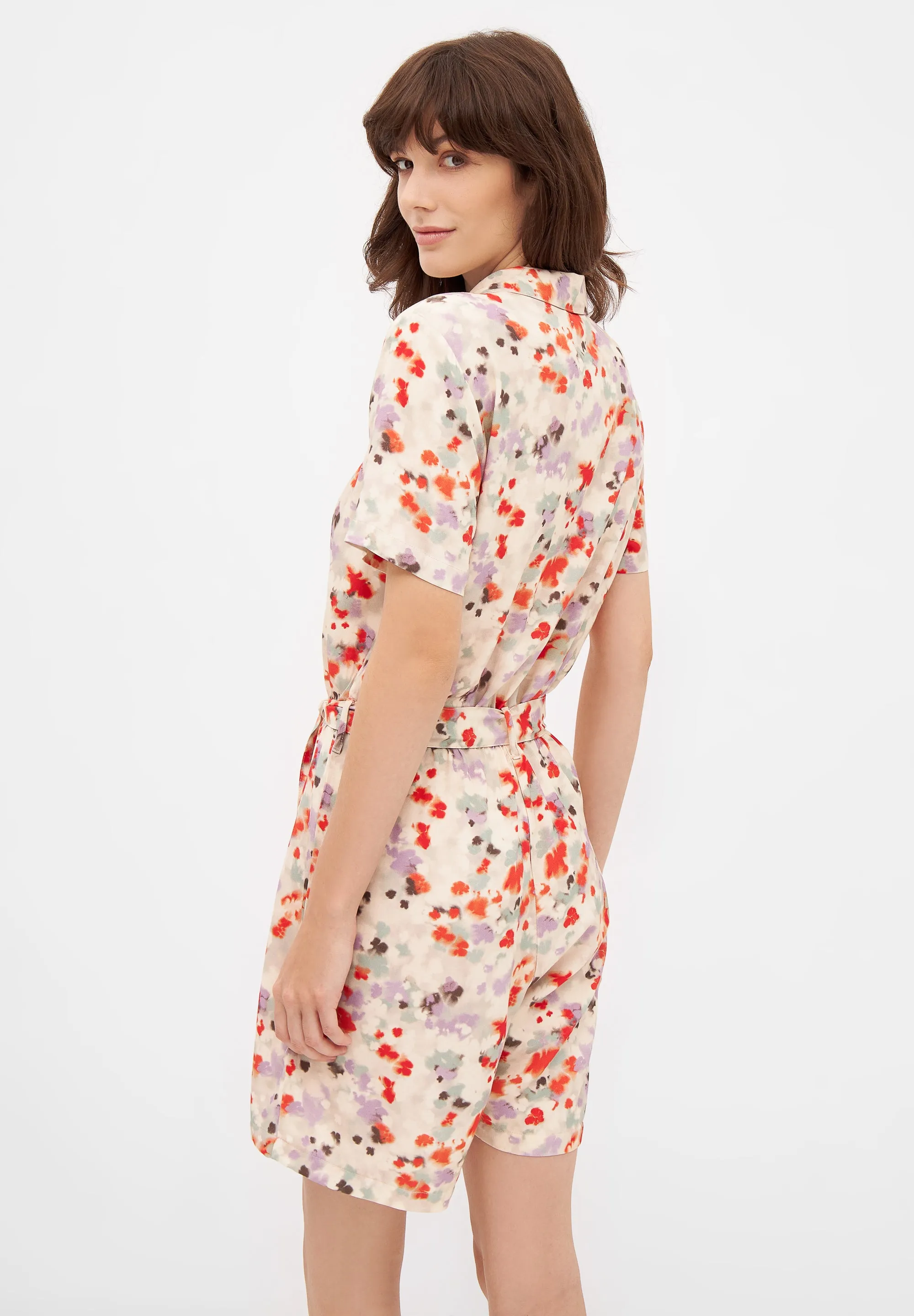 Jumpsuit CASSIE from LENZING™ ECOVERO™ - Lavender / Sage (Flowers) Givn Berlin