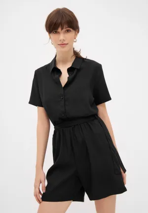 Jumpsuit CASSIE from TENCEL™ REFIBRA™  - Black (Refibra) Givn Berlin
