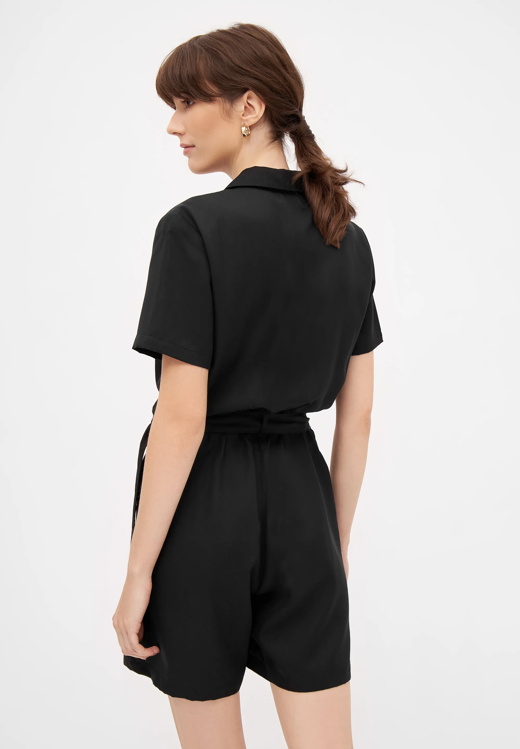 Jumpsuit CASSIE from TENCEL™ REFIBRA™  - Black (Refibra) Givn Berlin