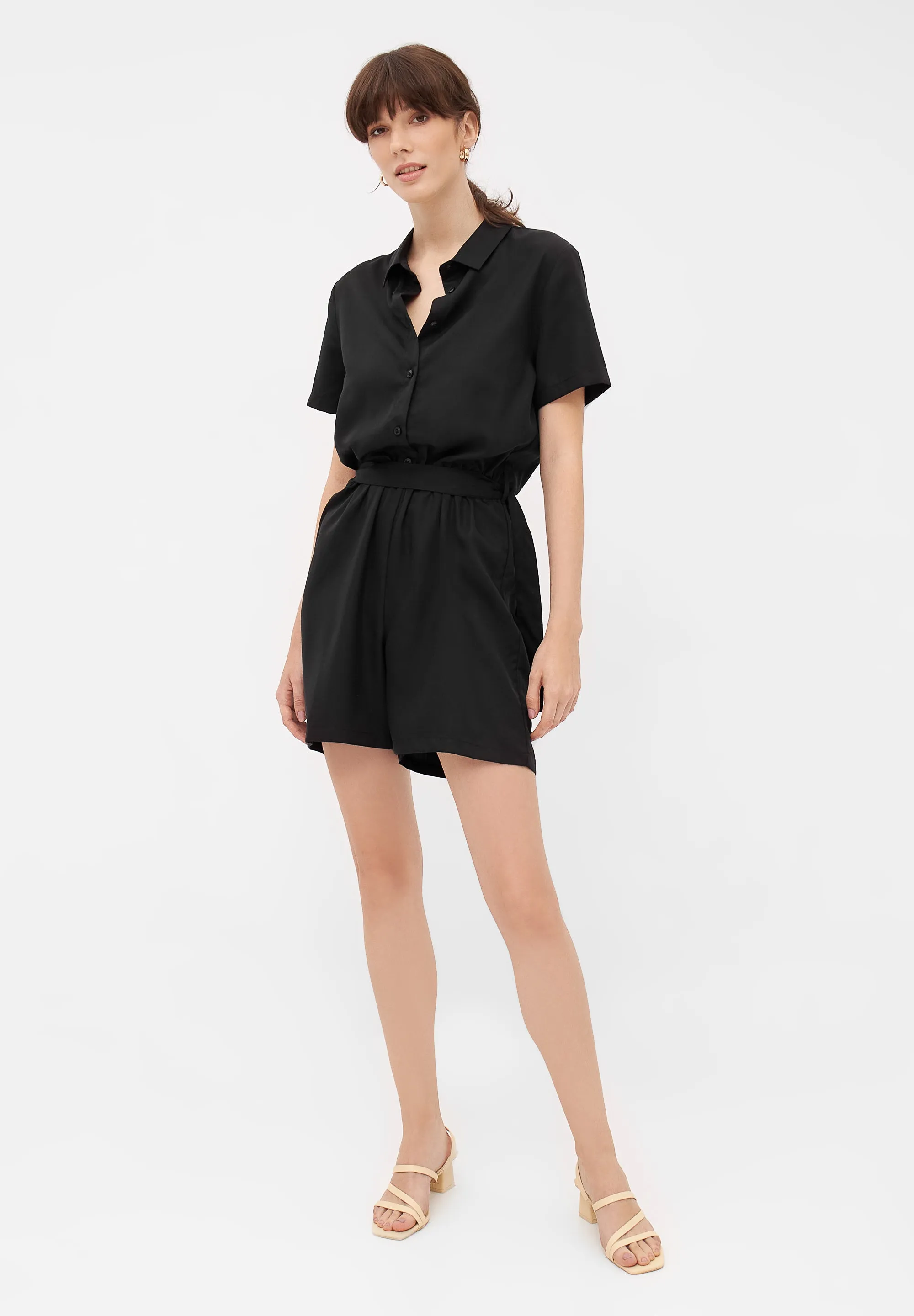 Jumpsuit CASSIE from TENCEL™ REFIBRA™  - Black (Refibra) Givn Berlin