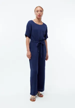 Jumpsuit GBKAYLA in organic cotton muslin - Nightshade Blue (muslin) Givn Berlin