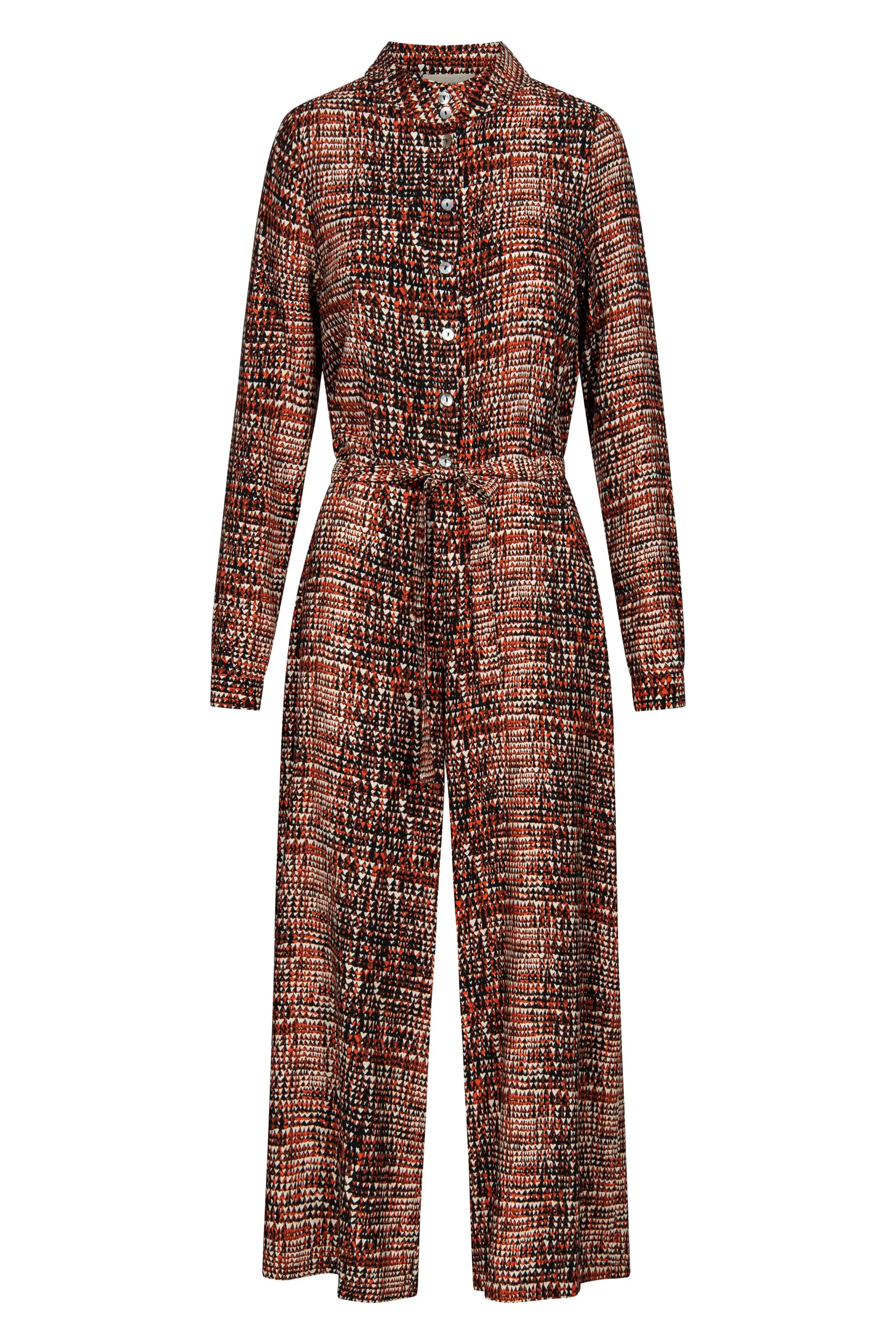 Jumpsuit LOTTIE from LENZING™ ECOVERO™ - Black / Orange (Hearts) Givn Berlin