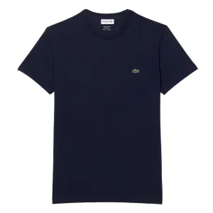 Lacoste Crew Neck Pima Cotton T-Shirt Navy Blue