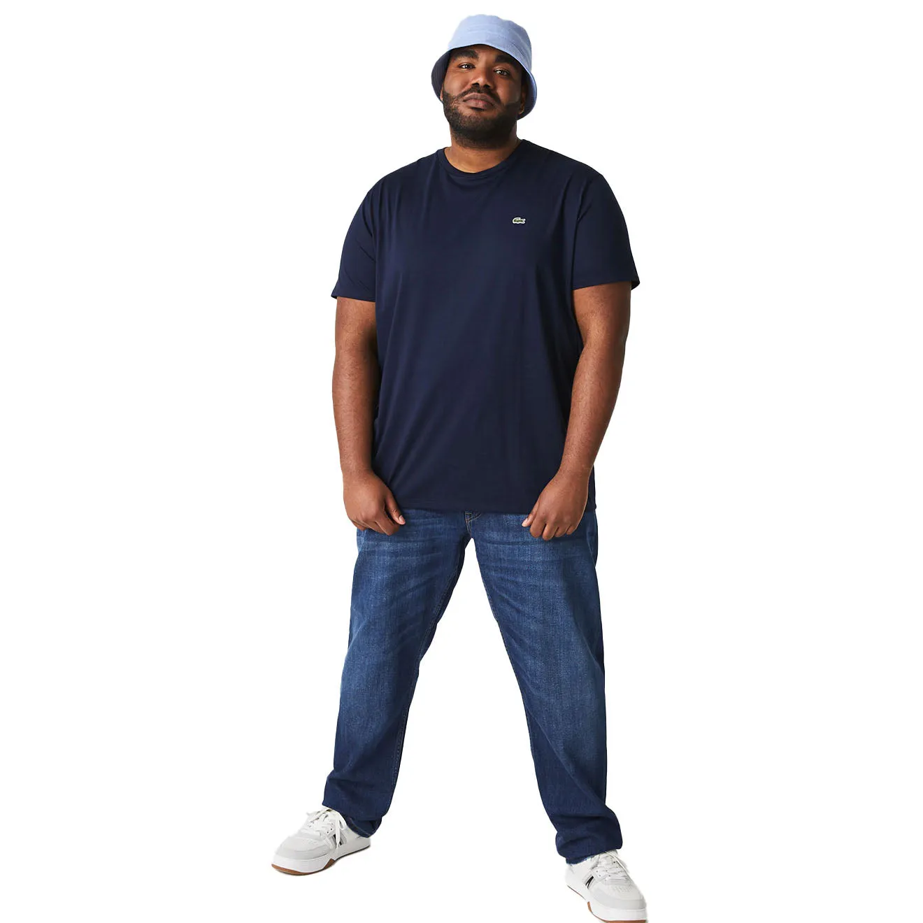 Lacoste Crew Neck Pima Cotton T-Shirt Navy Blue