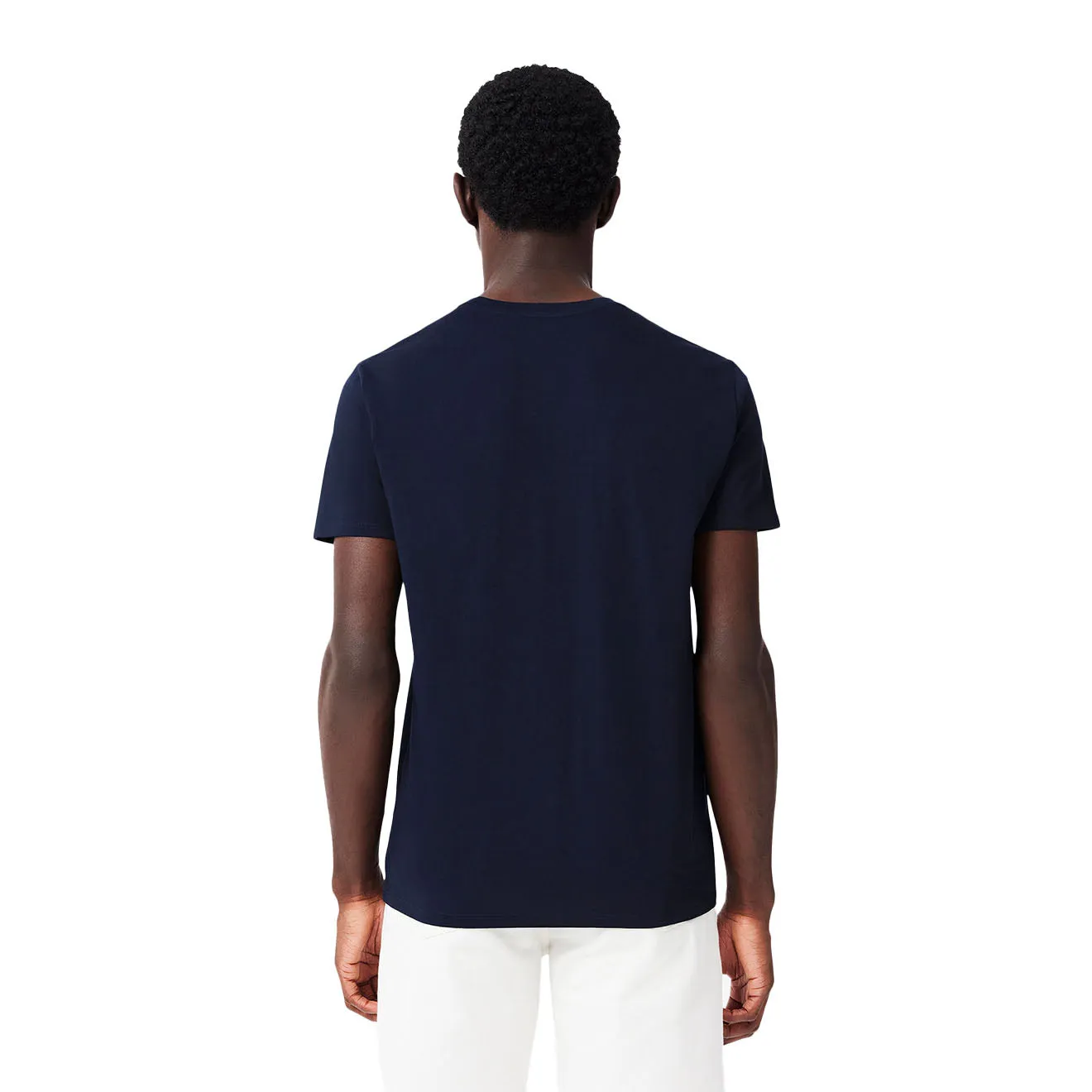 Lacoste Crew Neck Pima Cotton T-Shirt Navy Blue