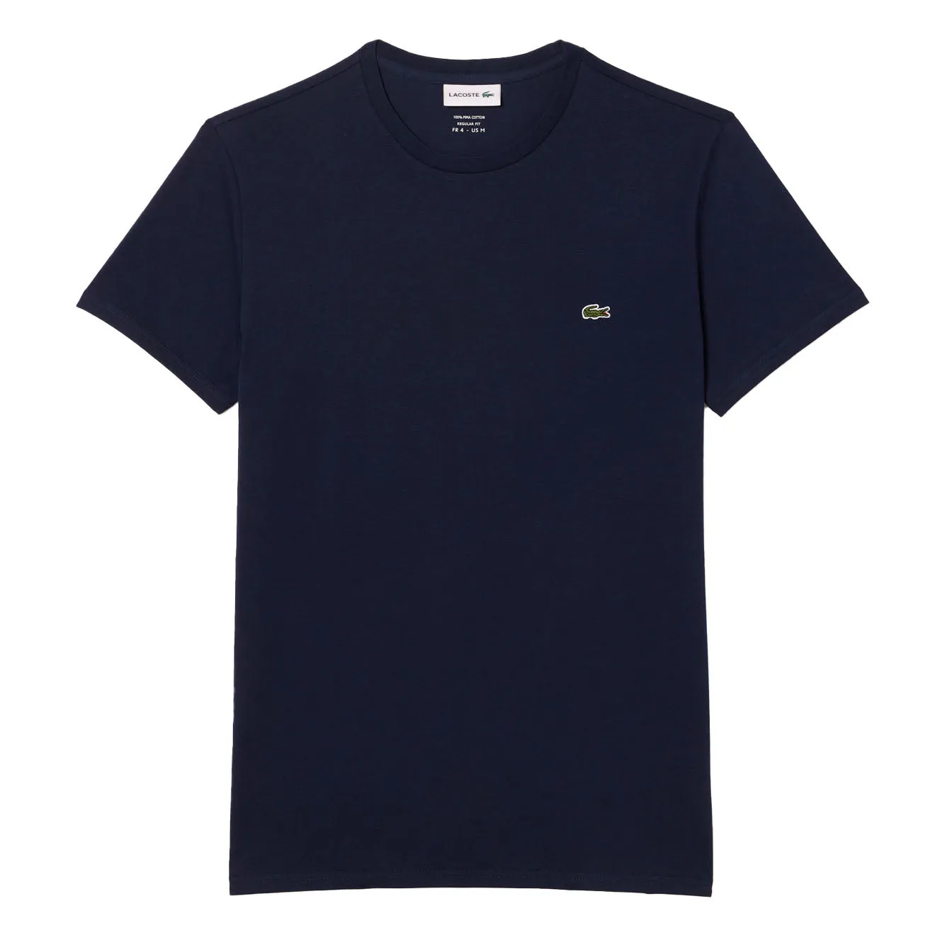 Lacoste Crew Neck Pima Cotton T-Shirt Navy Blue