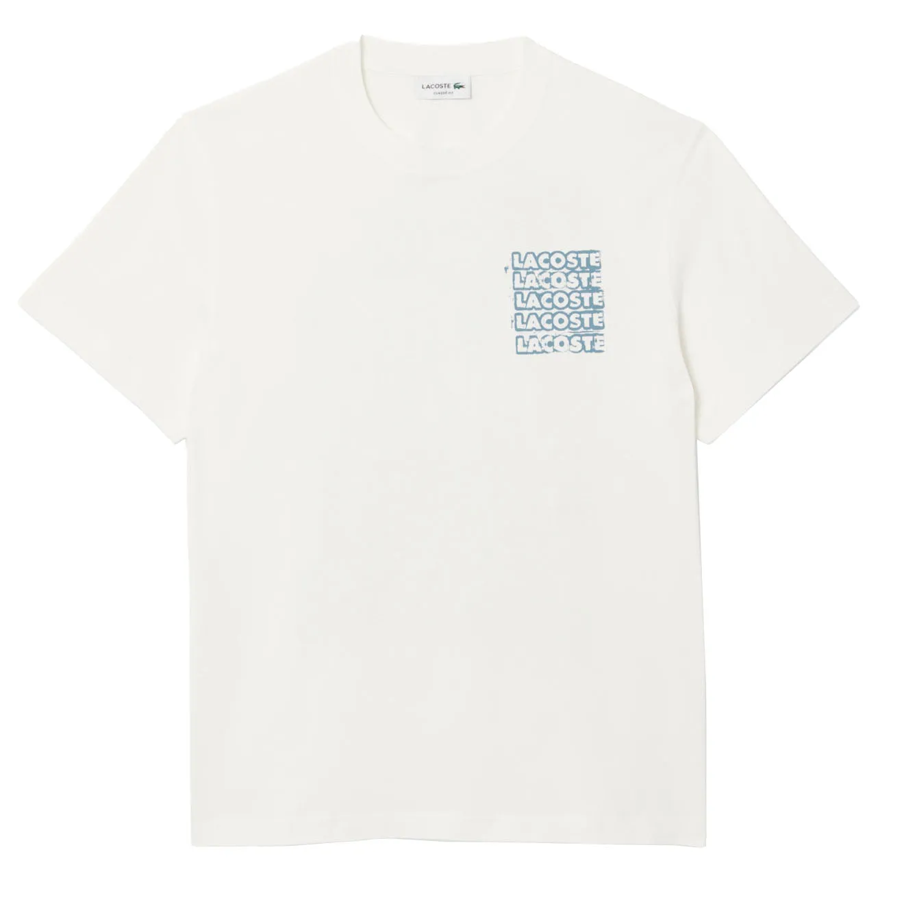 Lacoste Crocodile Blur Graffiti S/S Tee Flour / Limestone