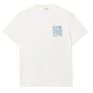 Lacoste Crocodile Blur Graffiti S/S Tee Flour / Limestone