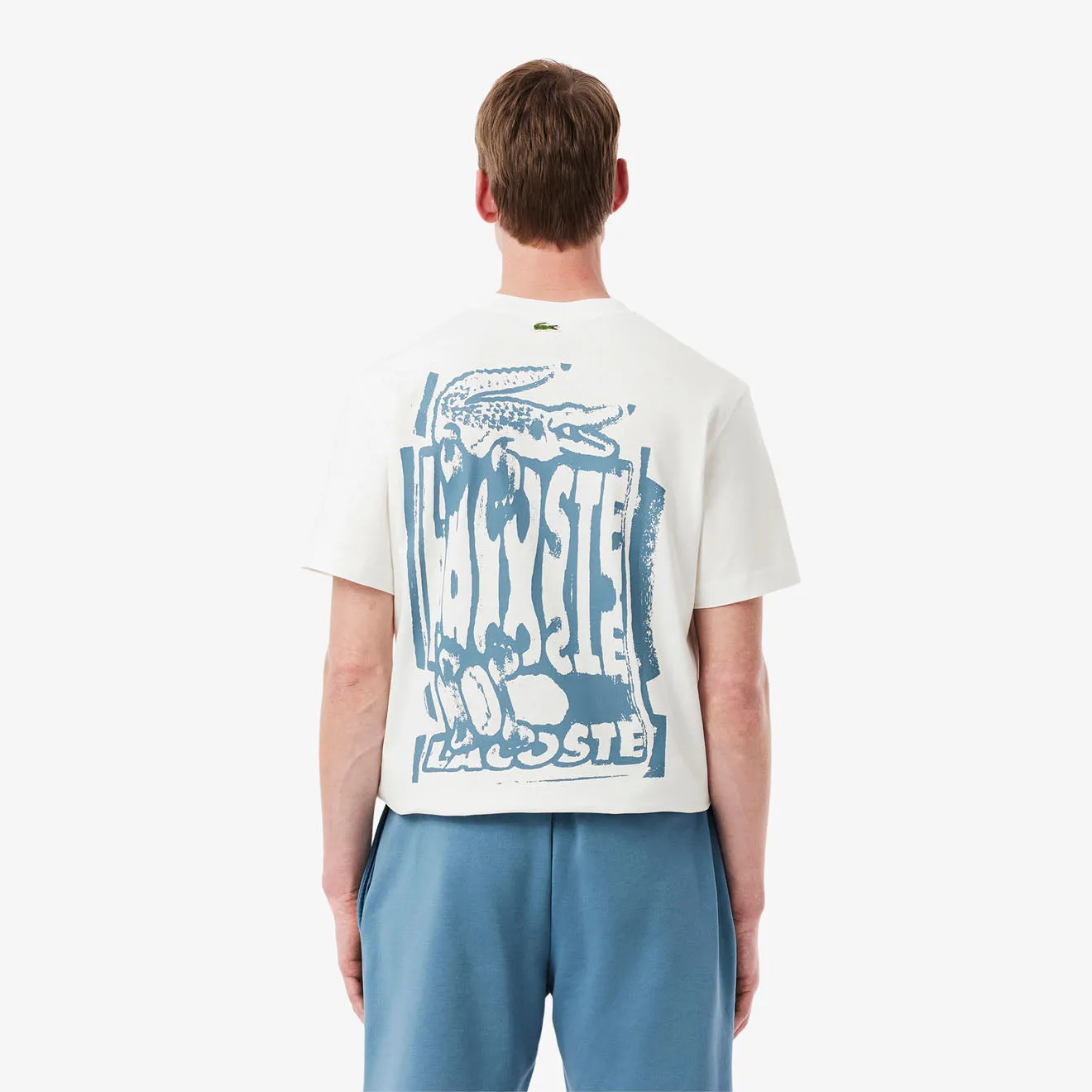 Lacoste Crocodile Blur Graffiti S/S Tee Flour / Limestone