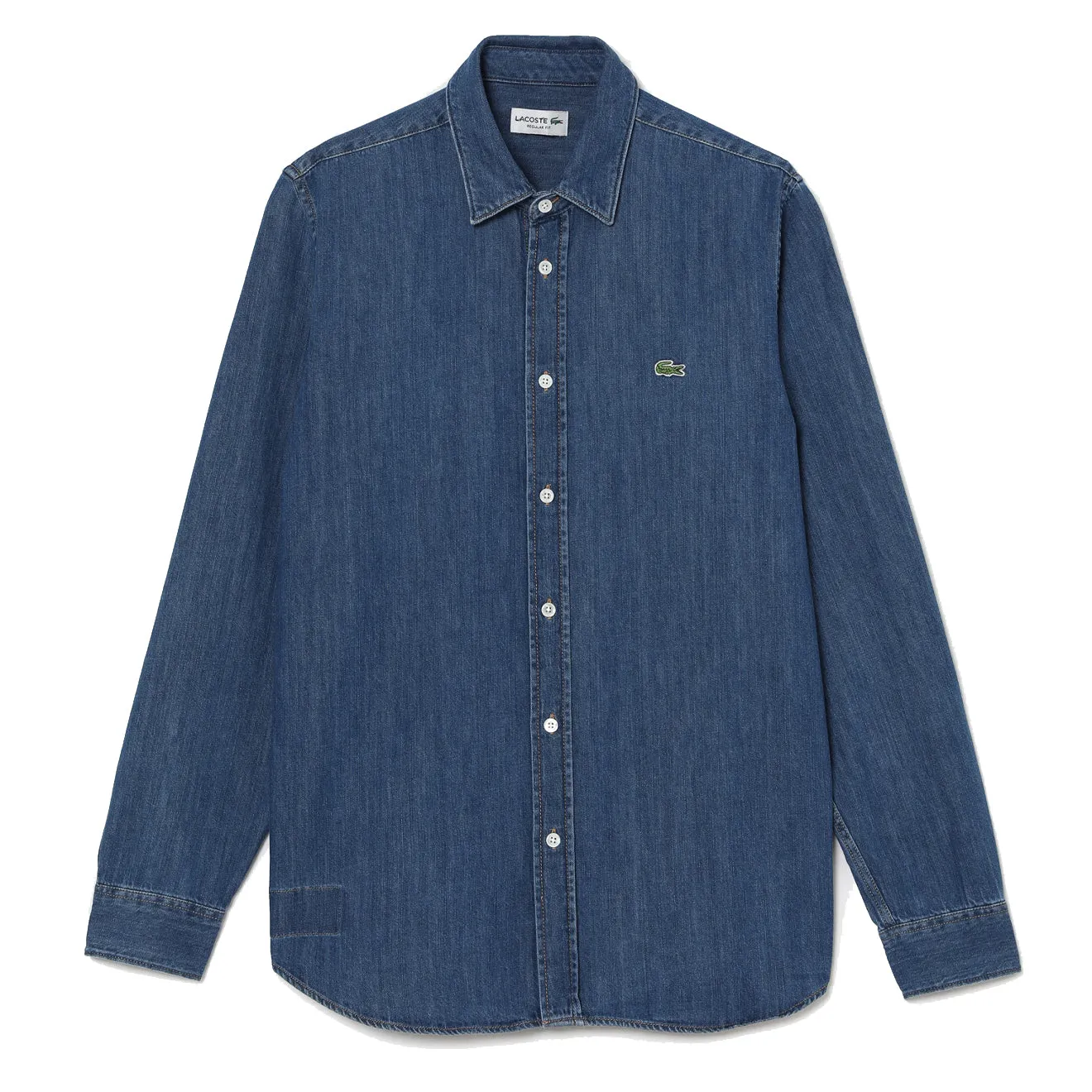 Lacoste Regular Fit Denim Shirt Blue
