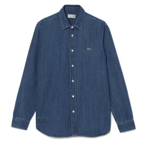 Lacoste Regular Fit Denim Shirt Blue