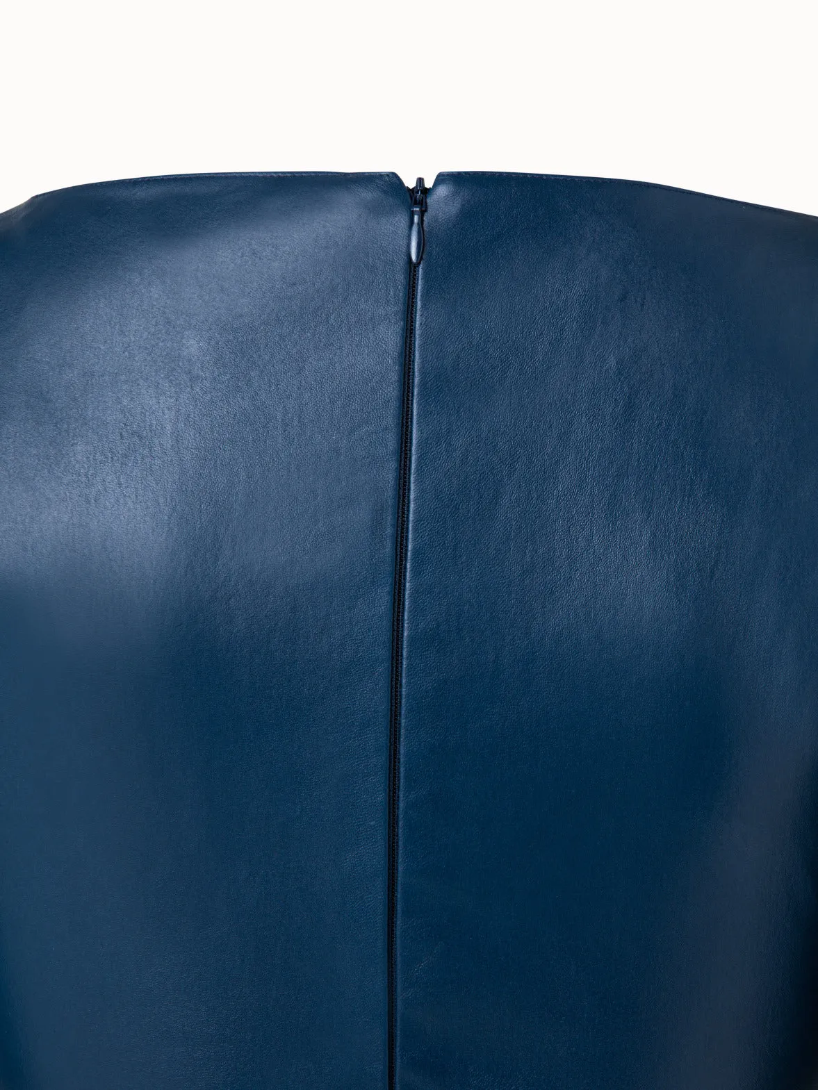 Lamb Nappa Stretch Leather Blouse Akris