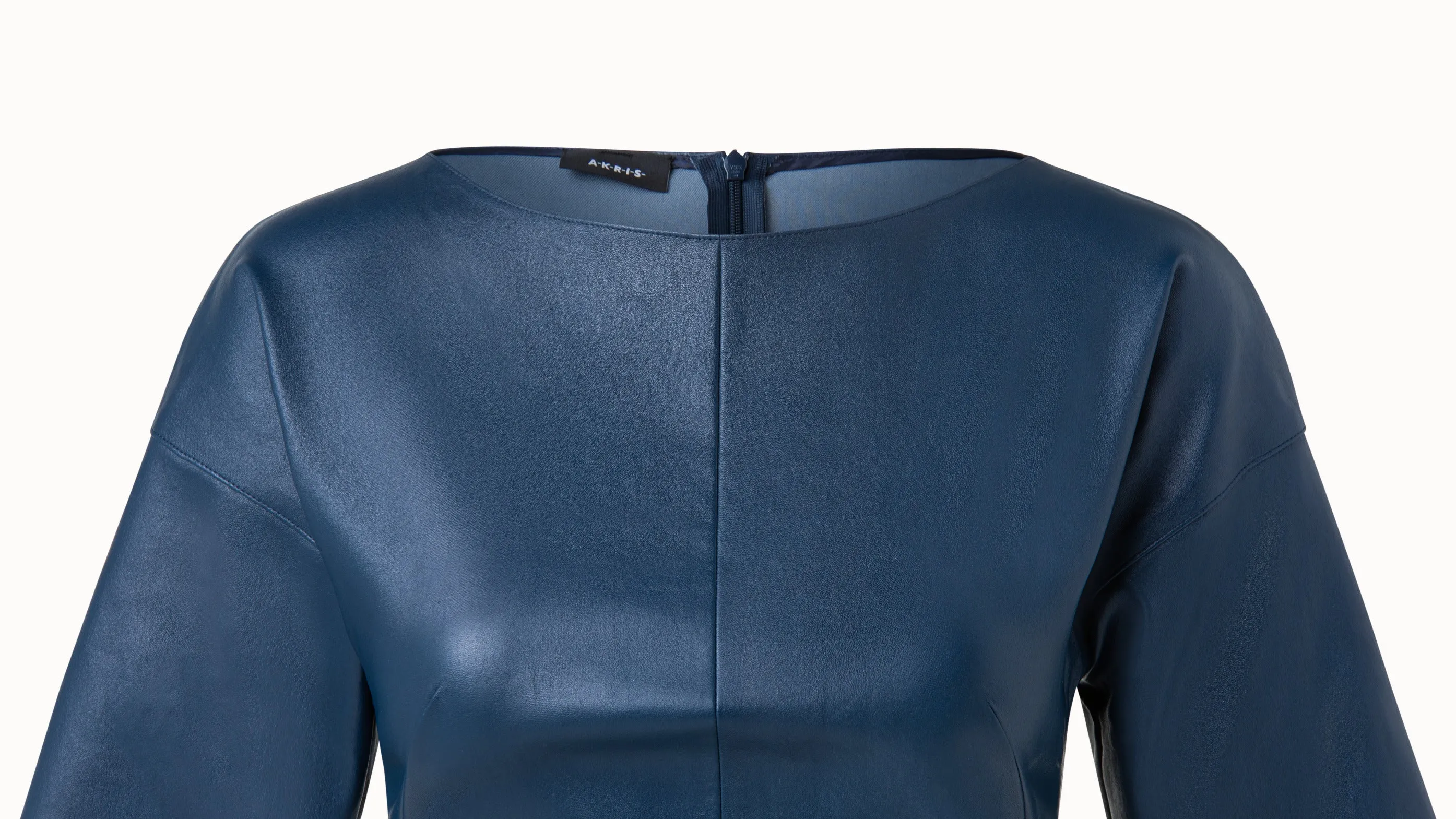 Lamb Nappa Stretch Leather Blouse Akris