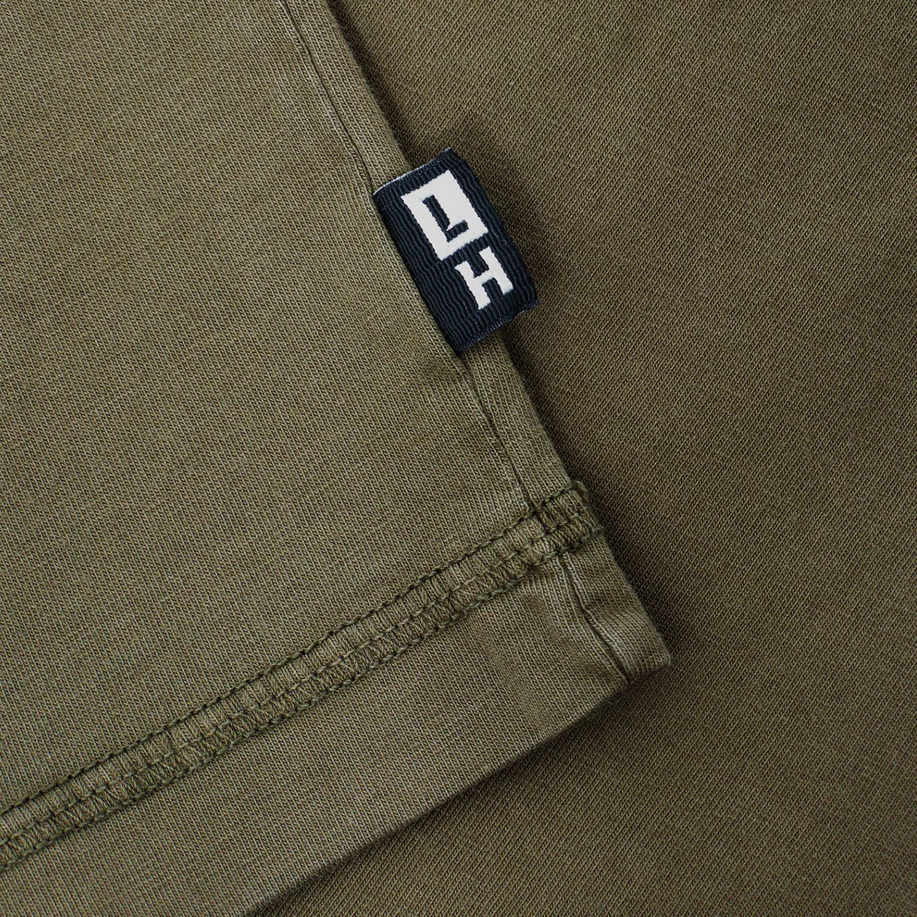 Left Hand Contrast Panel Tee Olive