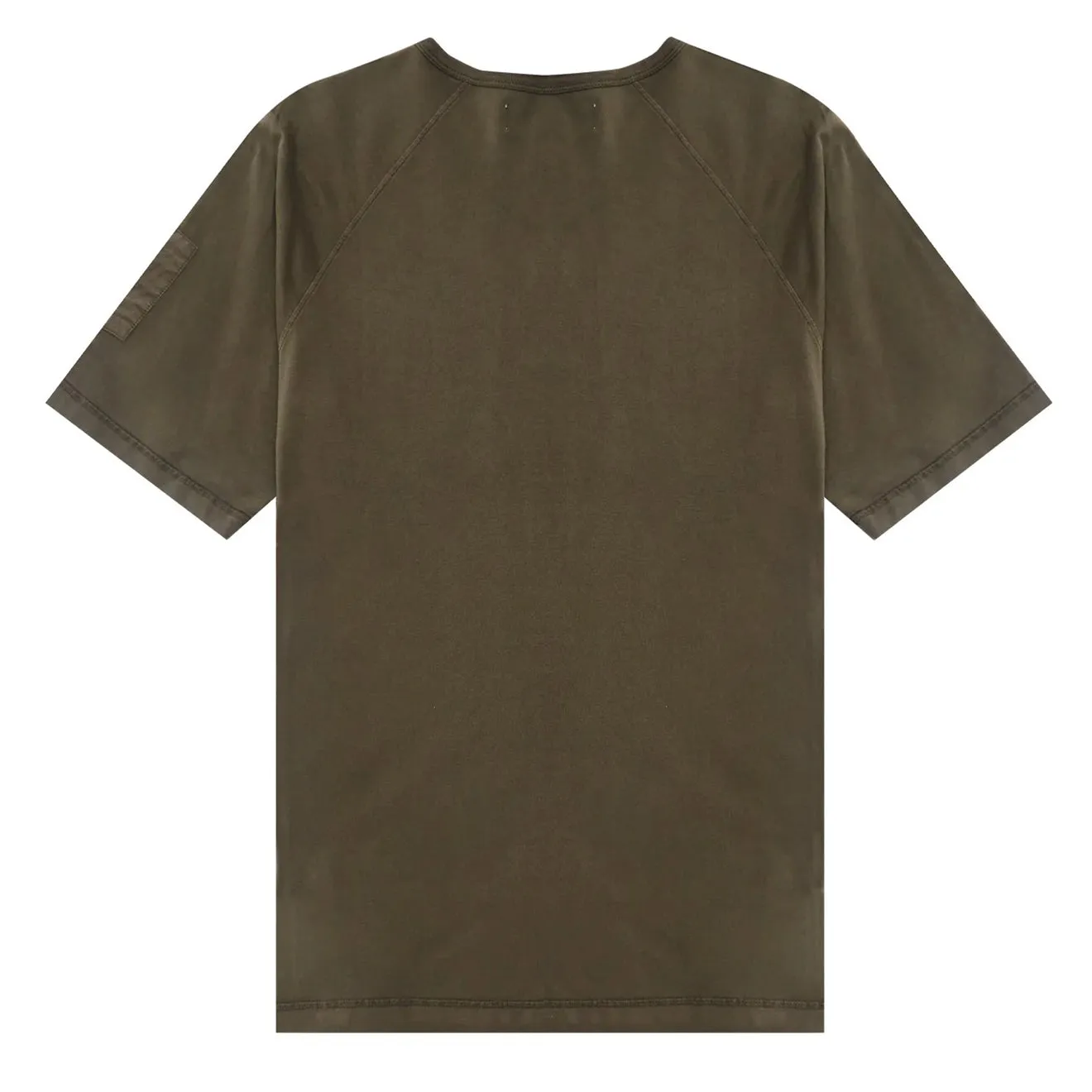 Left Hand Contrast Panel Tee Olive