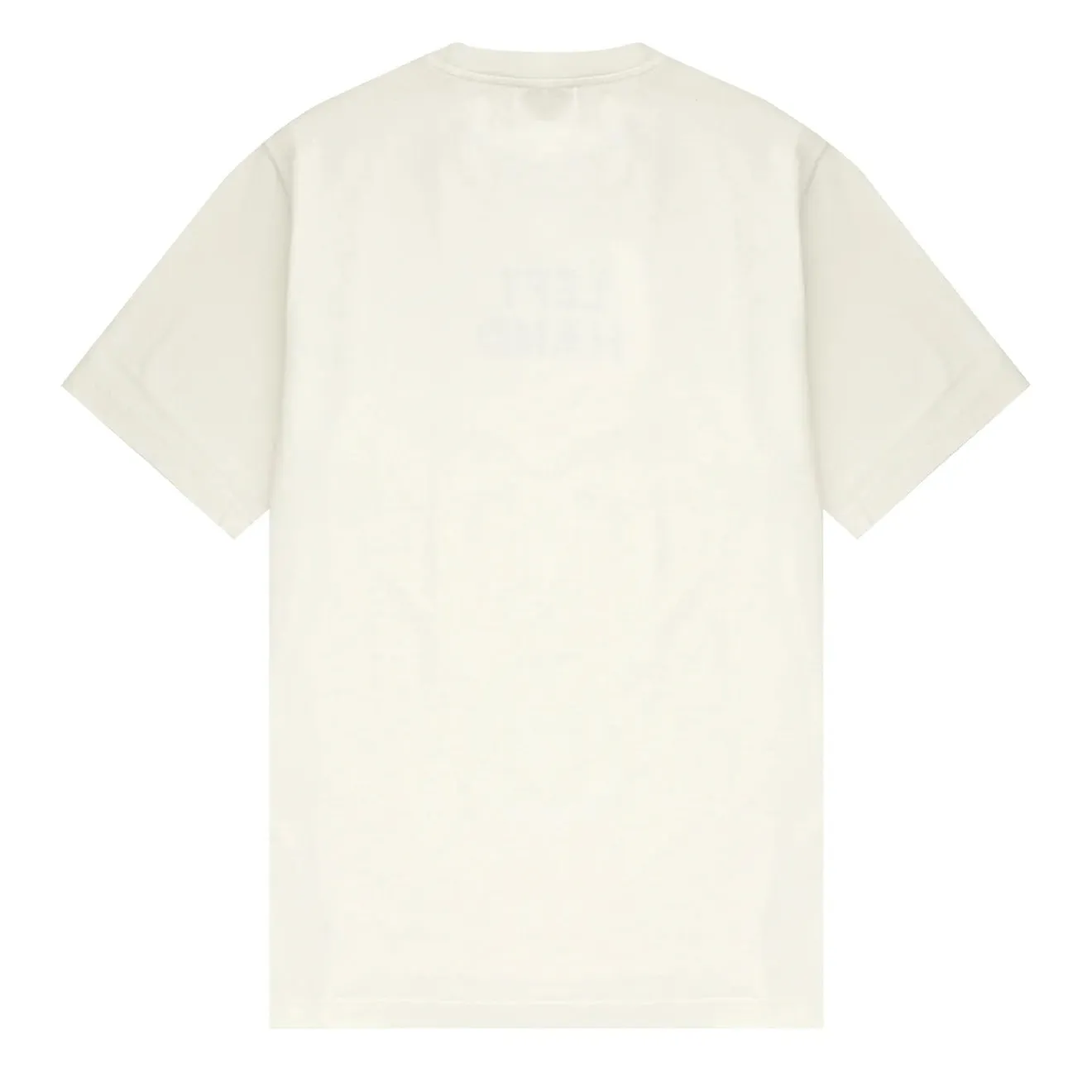 Left Hand Distressed Graphic Tee  Off White