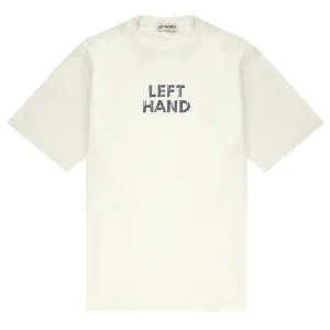 Left Hand Distressed Graphic Tee  Off White