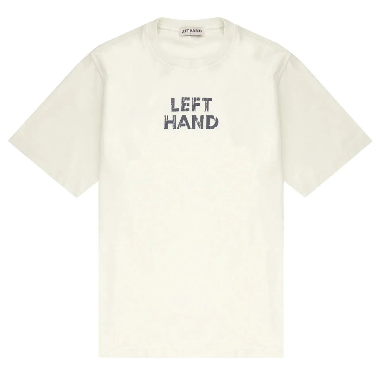 Left Hand Distressed Graphic Tee  Off White