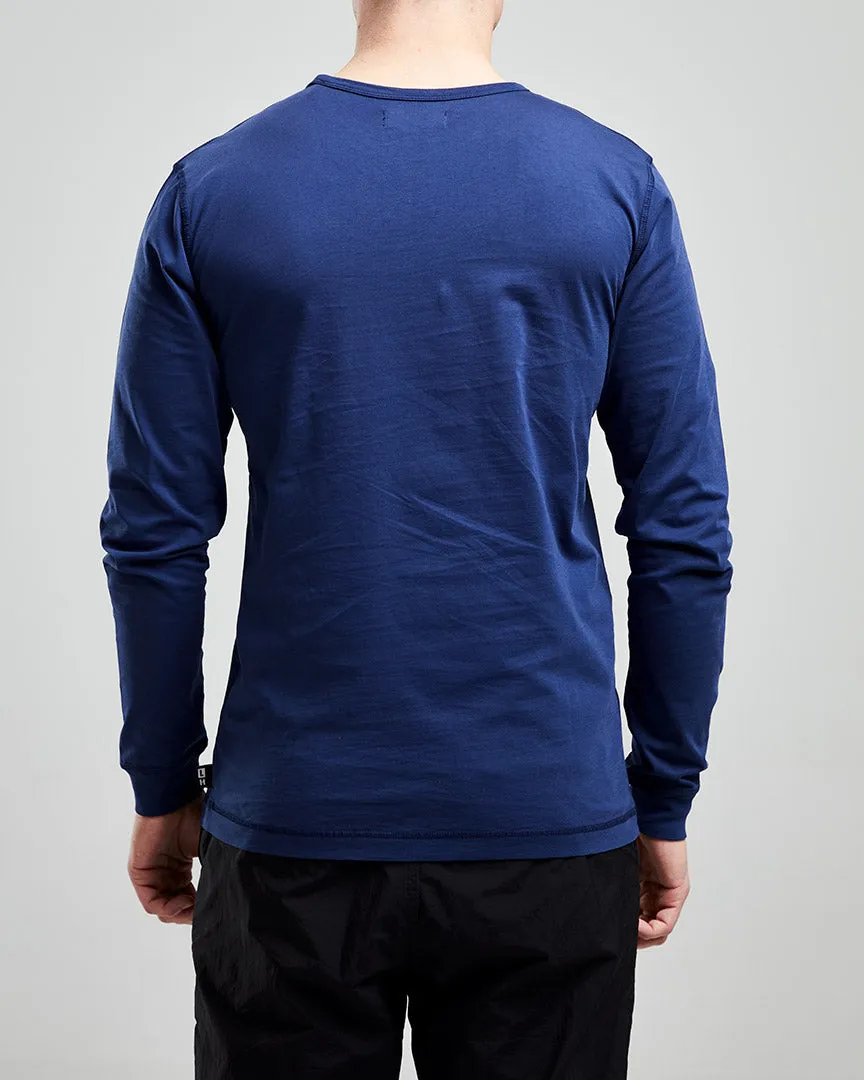 Left Hand L/S Patch Pocket Tee Navy
