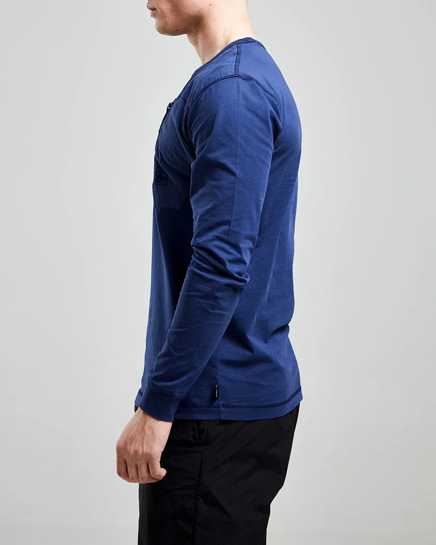 Left Hand L/S Patch Pocket Tee Navy