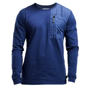 Left Hand L/S Patch Pocket Tee Navy