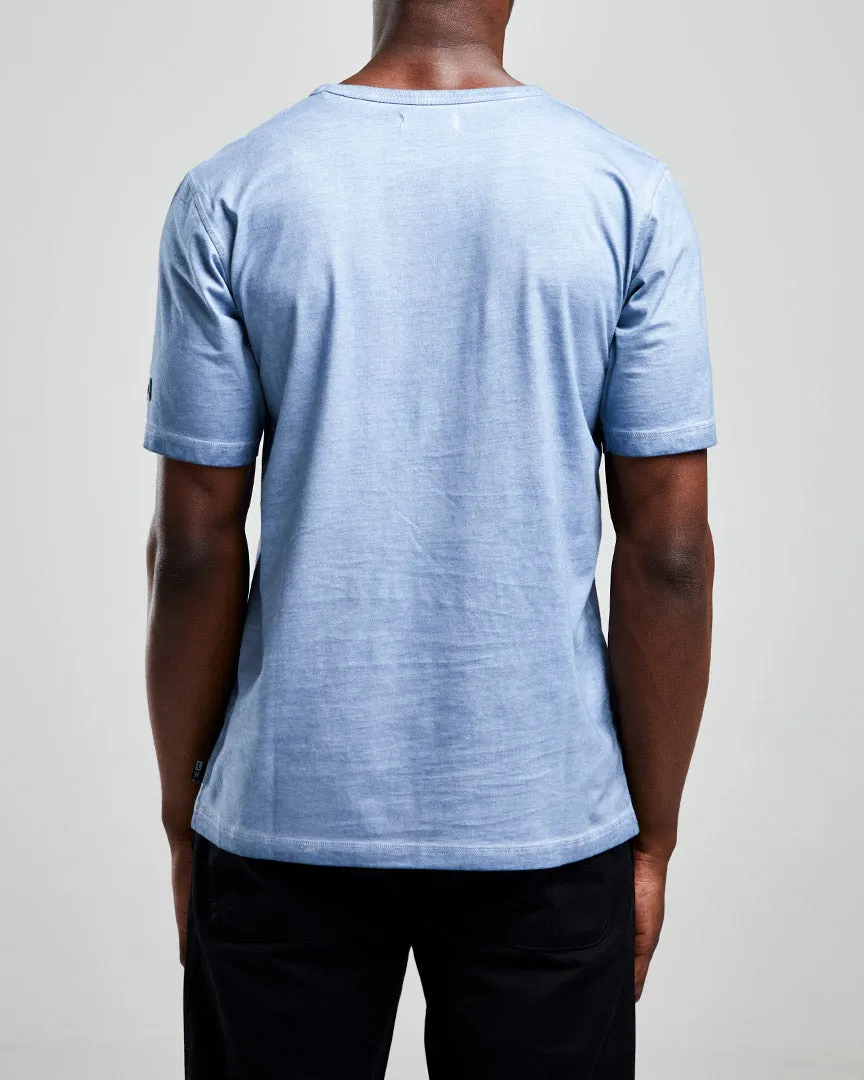 Left Hand Patch Tee Light Blue