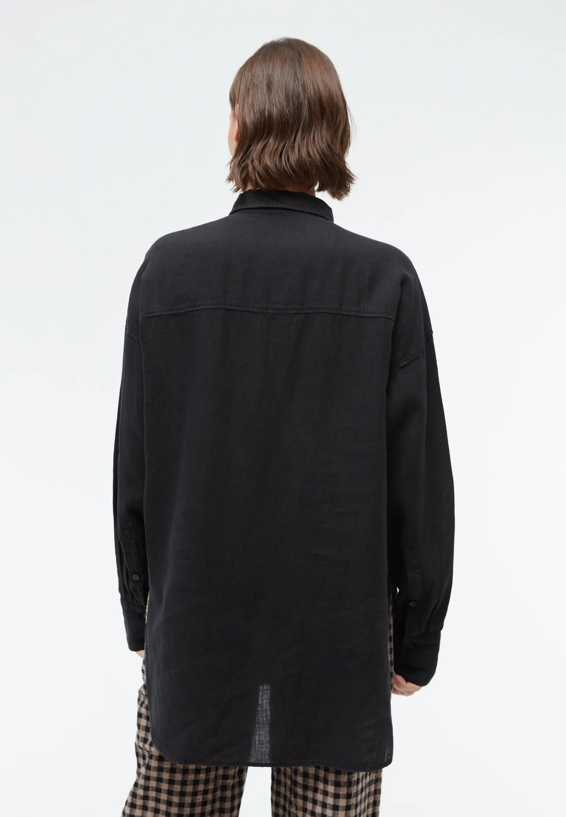 Linen blouse GBCOSIMA oversize - Black (Linen) Givn Berlin