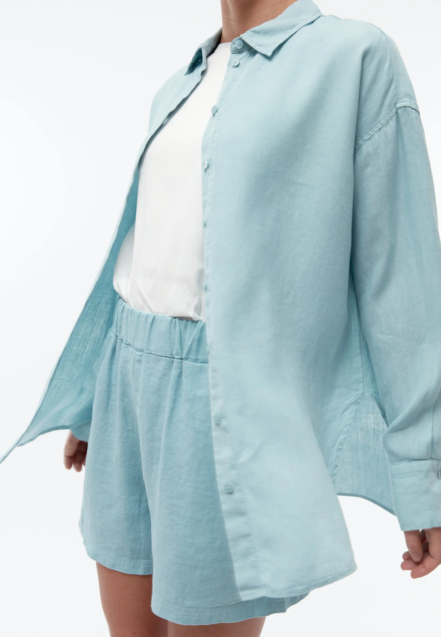 Linen blouse GBCOSIMA oversize - Irish Mint (Linen) Givn Berlin