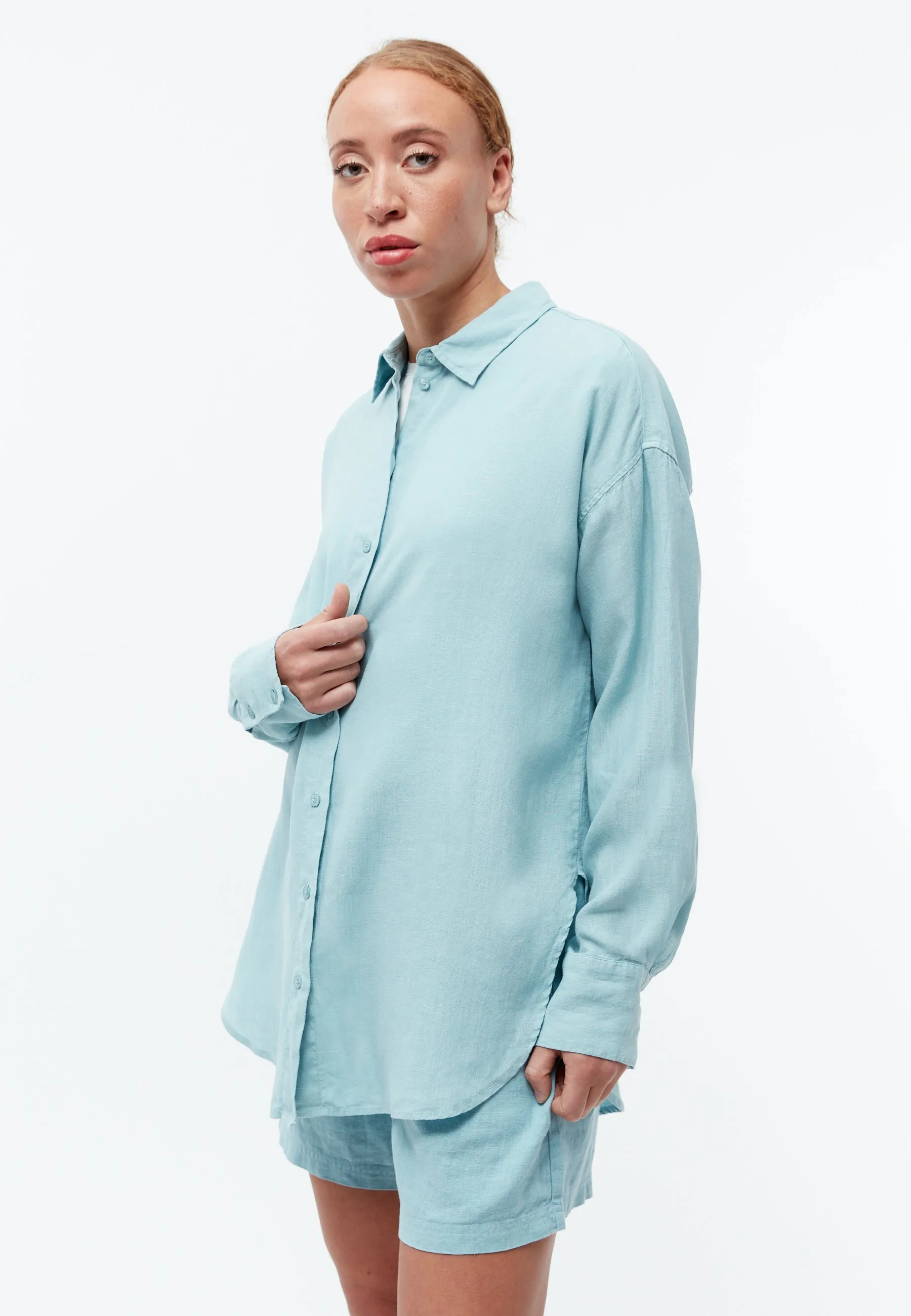 Linen blouse GBCOSIMA oversize - Irish Mint (Linen) Givn Berlin
