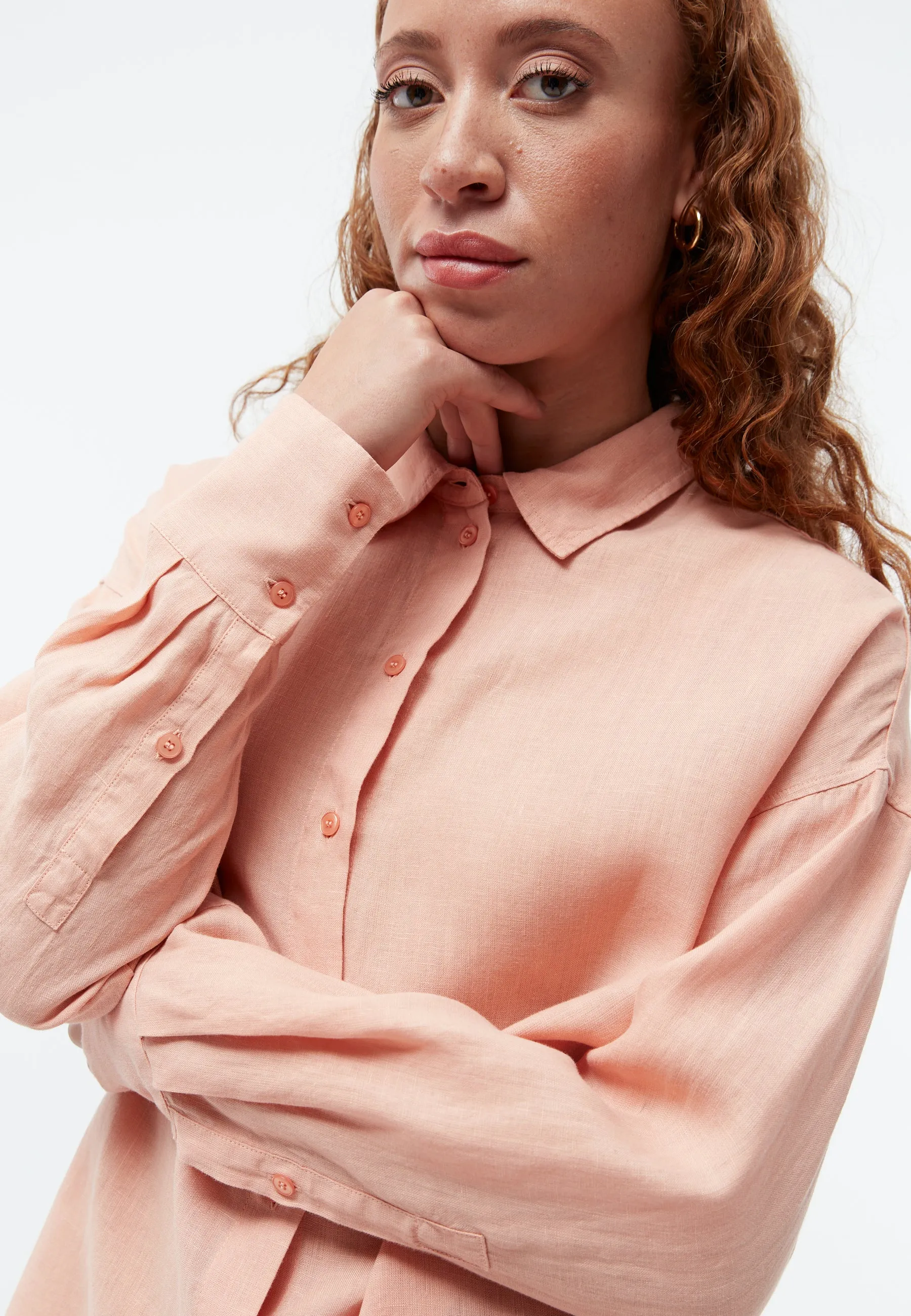 Linen blouse GBCOSIMA oversize - Light Apricot (Linen) Givn Berlin