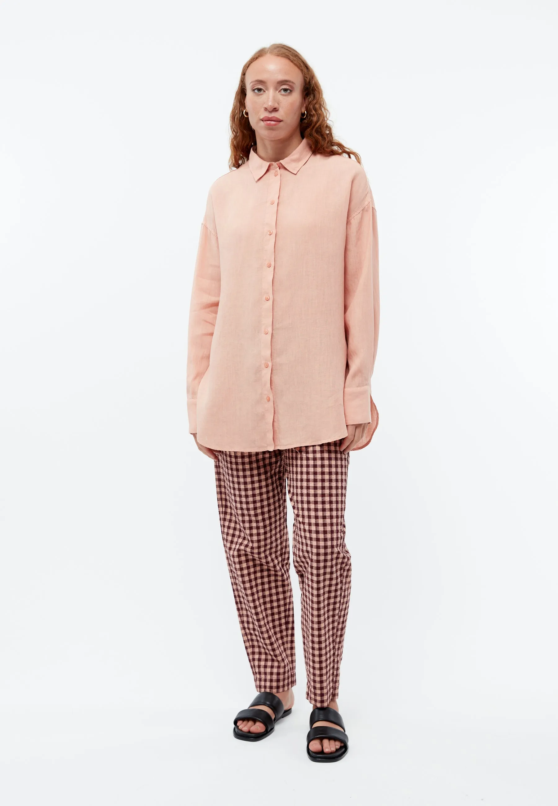 Linen blouse GBCOSIMA oversize - Light Apricot (Linen) Givn Berlin