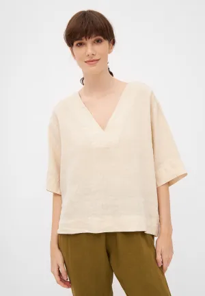 Linen blouse shirt HARPER - Beige (Linen) Givn Berlin