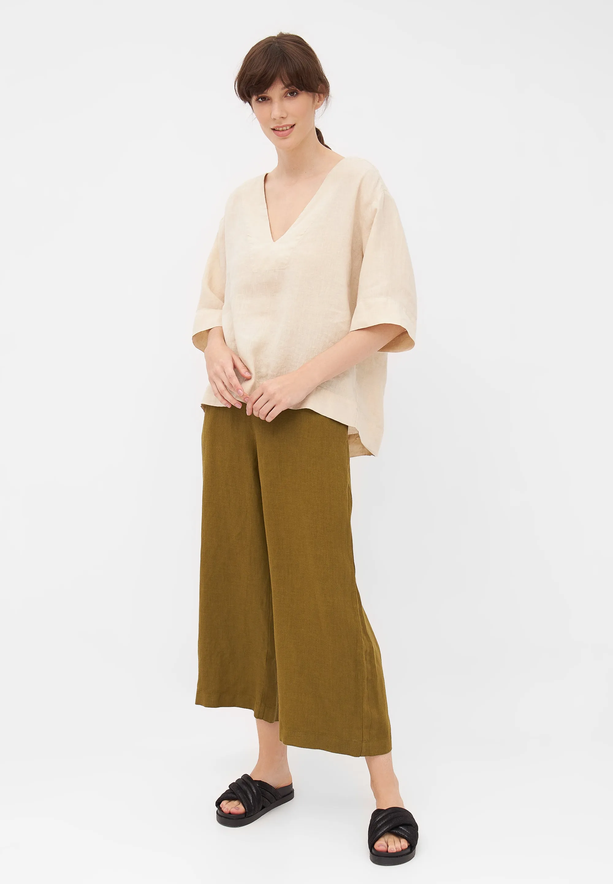 Linen blouse shirt HARPER - Beige (Linen) Givn Berlin