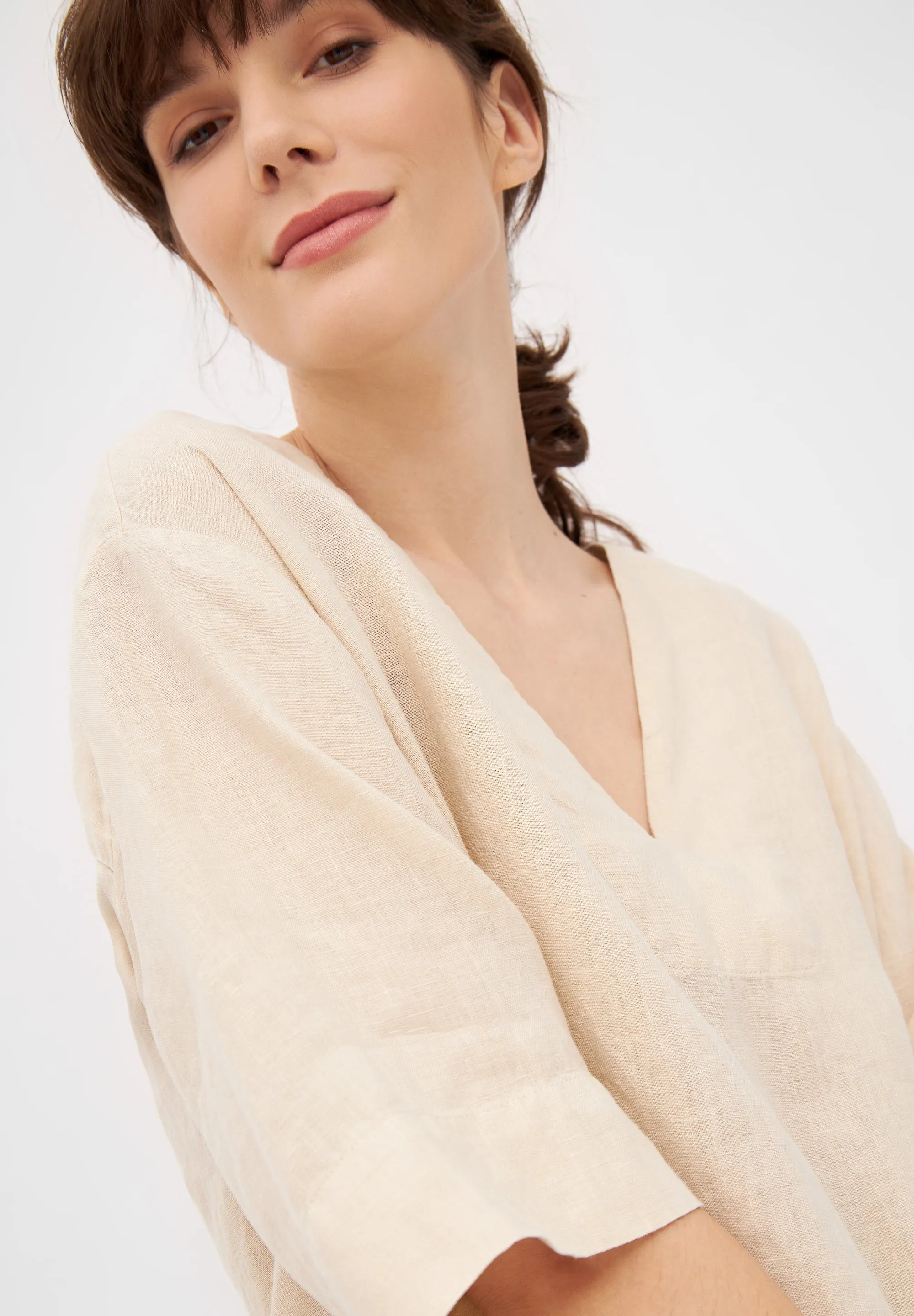Linen blouse shirt HARPER - Beige (Linen) Givn Berlin