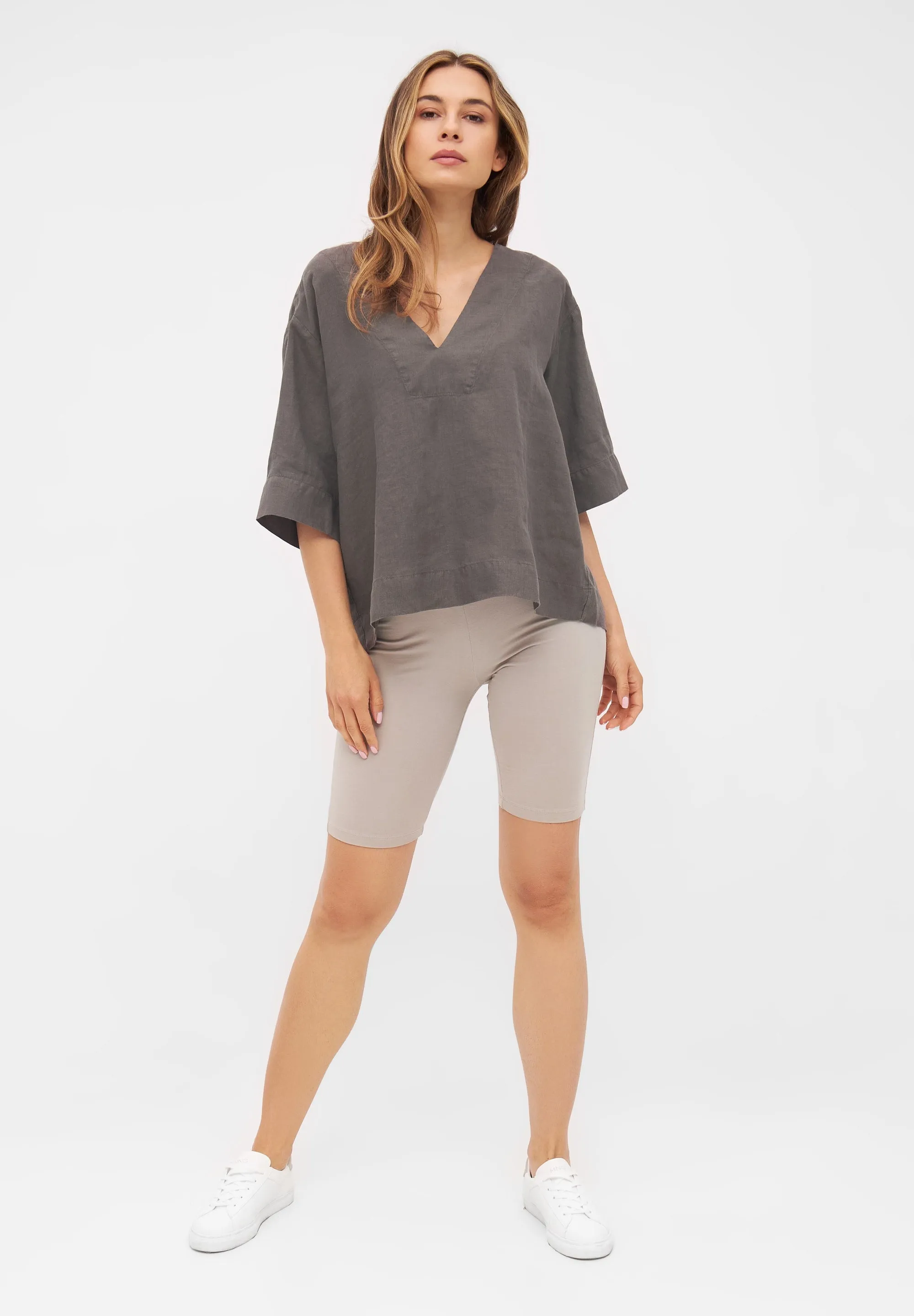 Linen blouse shirt HARPER - Taupe (Linen) Givn Berlin