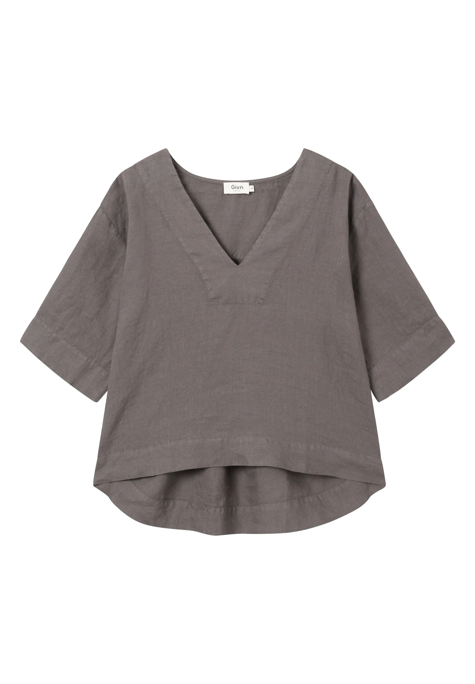 Linen blouse shirt HARPER - Taupe (Linen) Givn Berlin