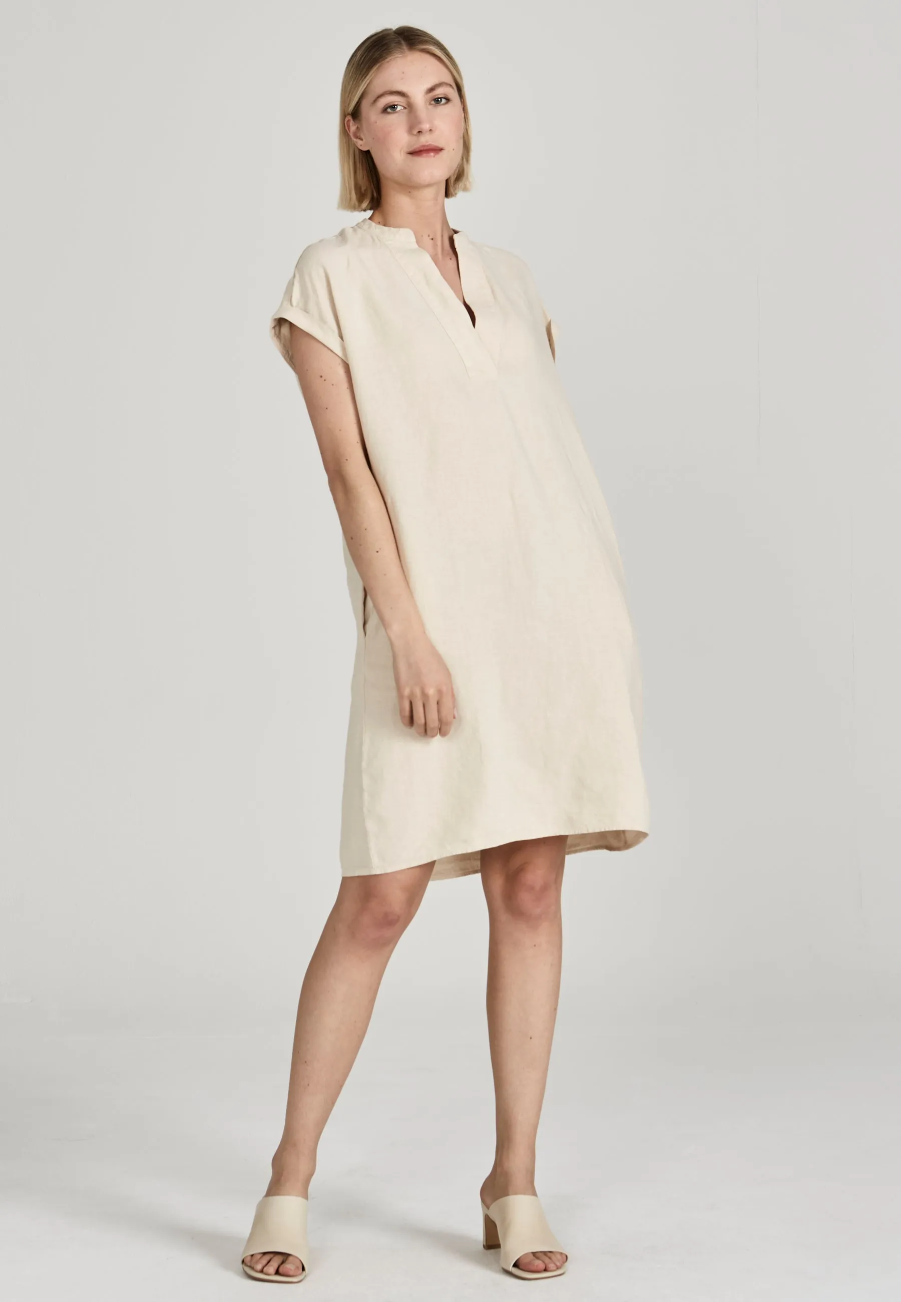 Linen dress BIANCA - Beige (Linen) Givn Berlin