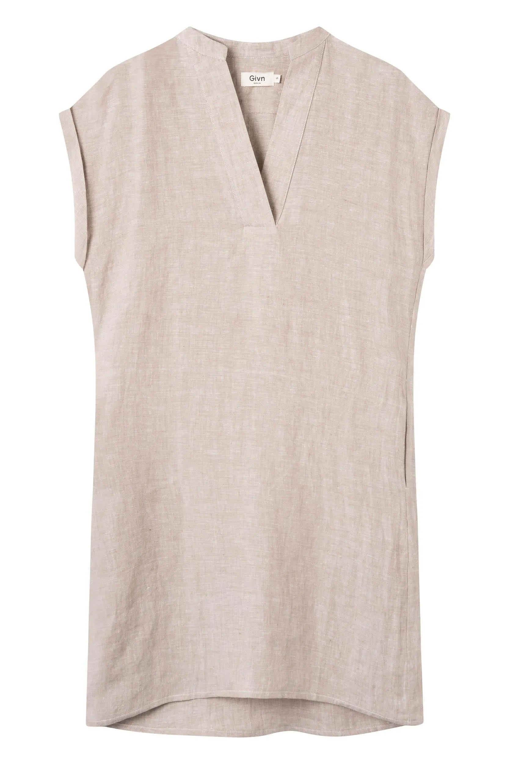 Linen dress BIANCA - Camel (Linen) Givn Berlin