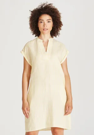 Linen dress BIANCA - Yellow / White  (Stripes, Linen) Givn Berlin