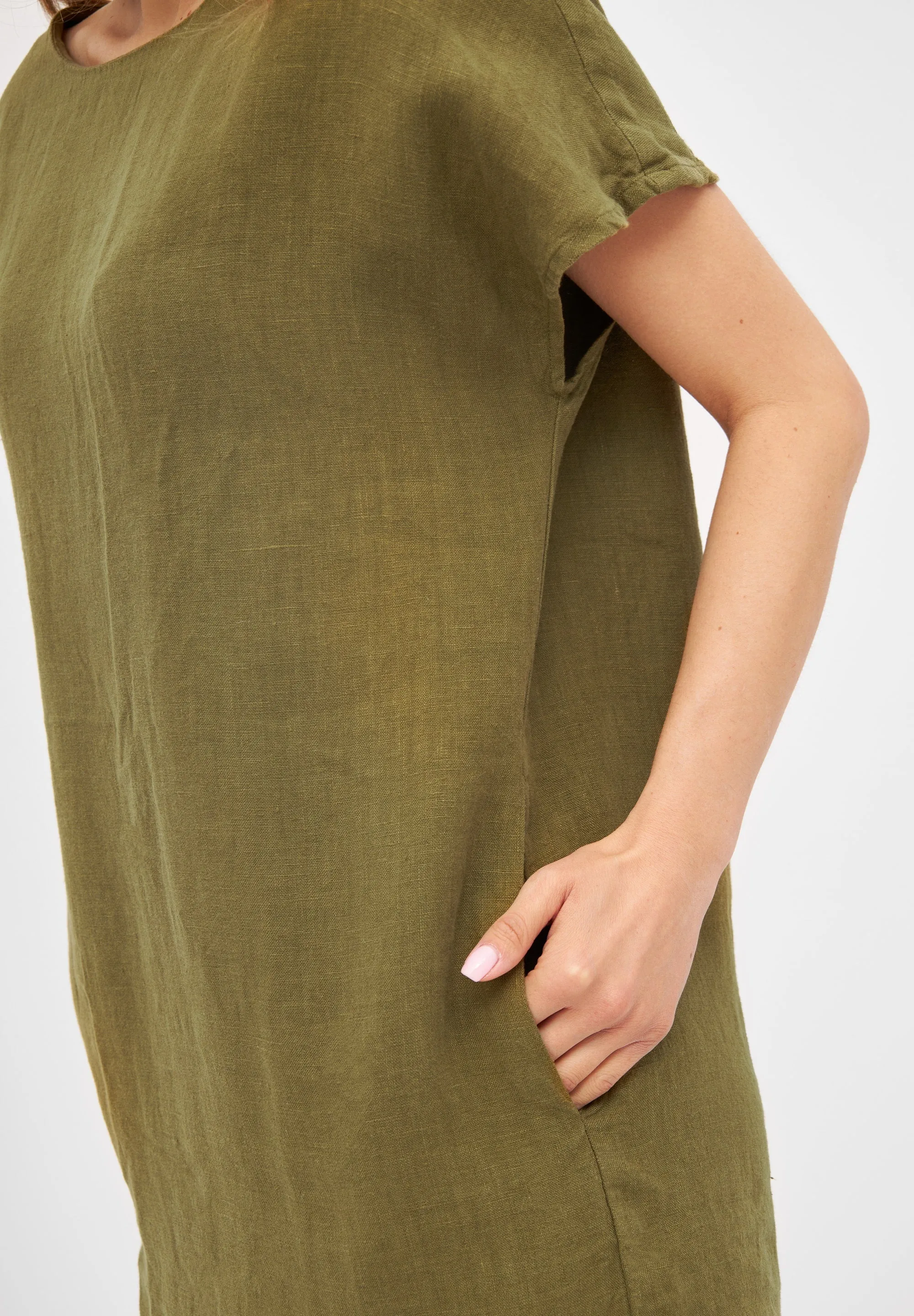 Linen dress BLAIR - Olive Oil (Linen) Givn Berlin