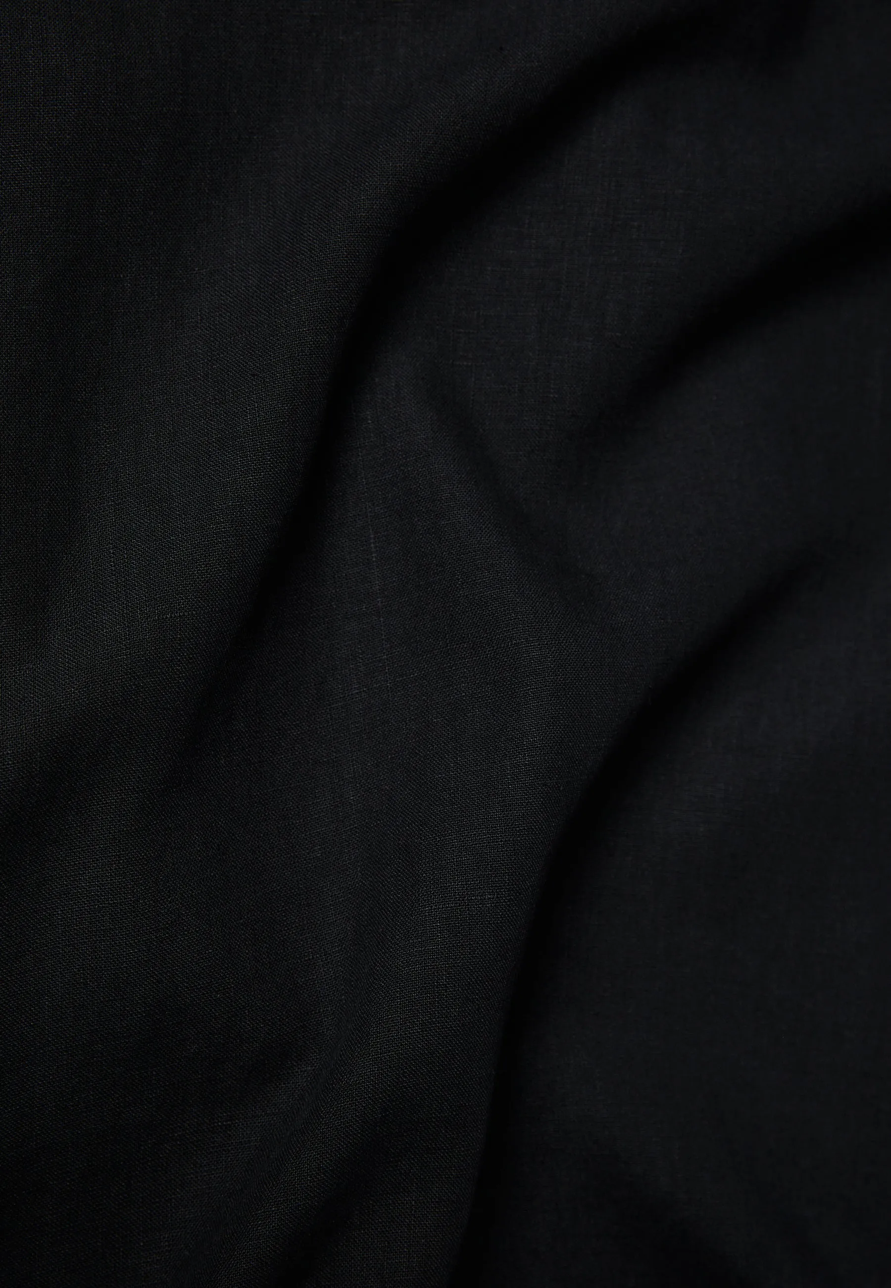 Linen dress GBELAINE with polo collar - Black (Linen) Givn Berlin