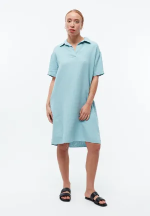 Linen dress GBELAINE with polo collar - Irish Mint (Linen) Givn Berlin